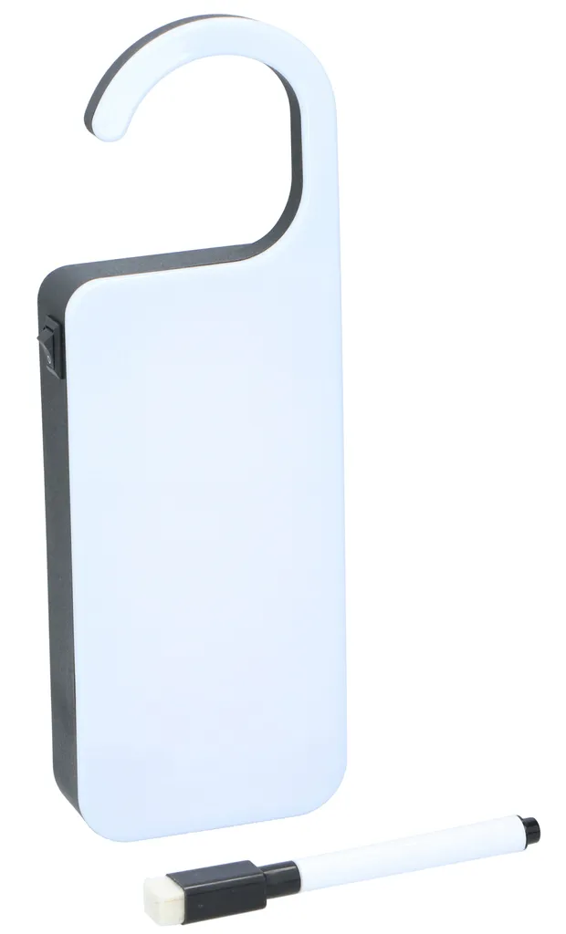 Grundig Magnet-Türhänger mit LED-Licht, Memo-Board mit Marker, schwarz/weiß